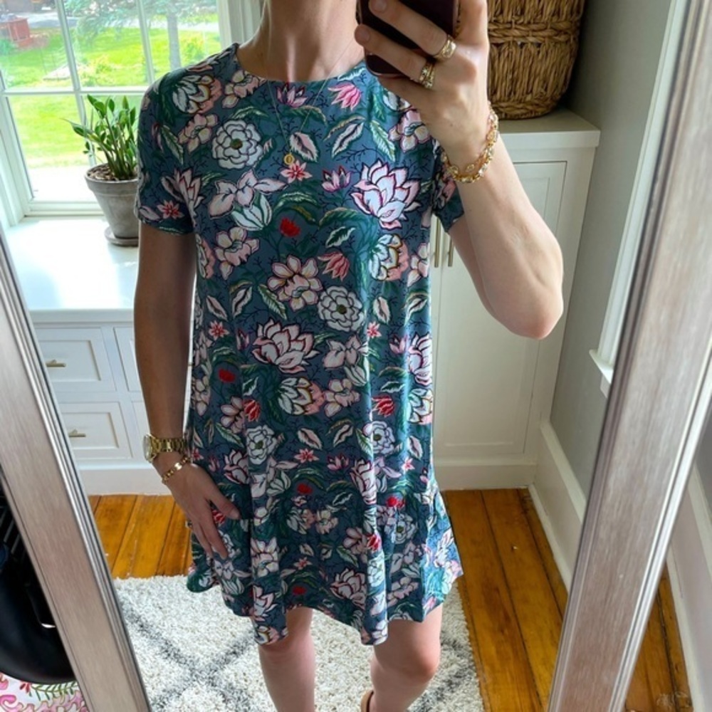 Loft floral flounce swing dress. - Picture 7 of 16